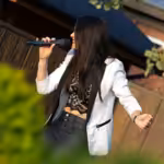 Live singer performing