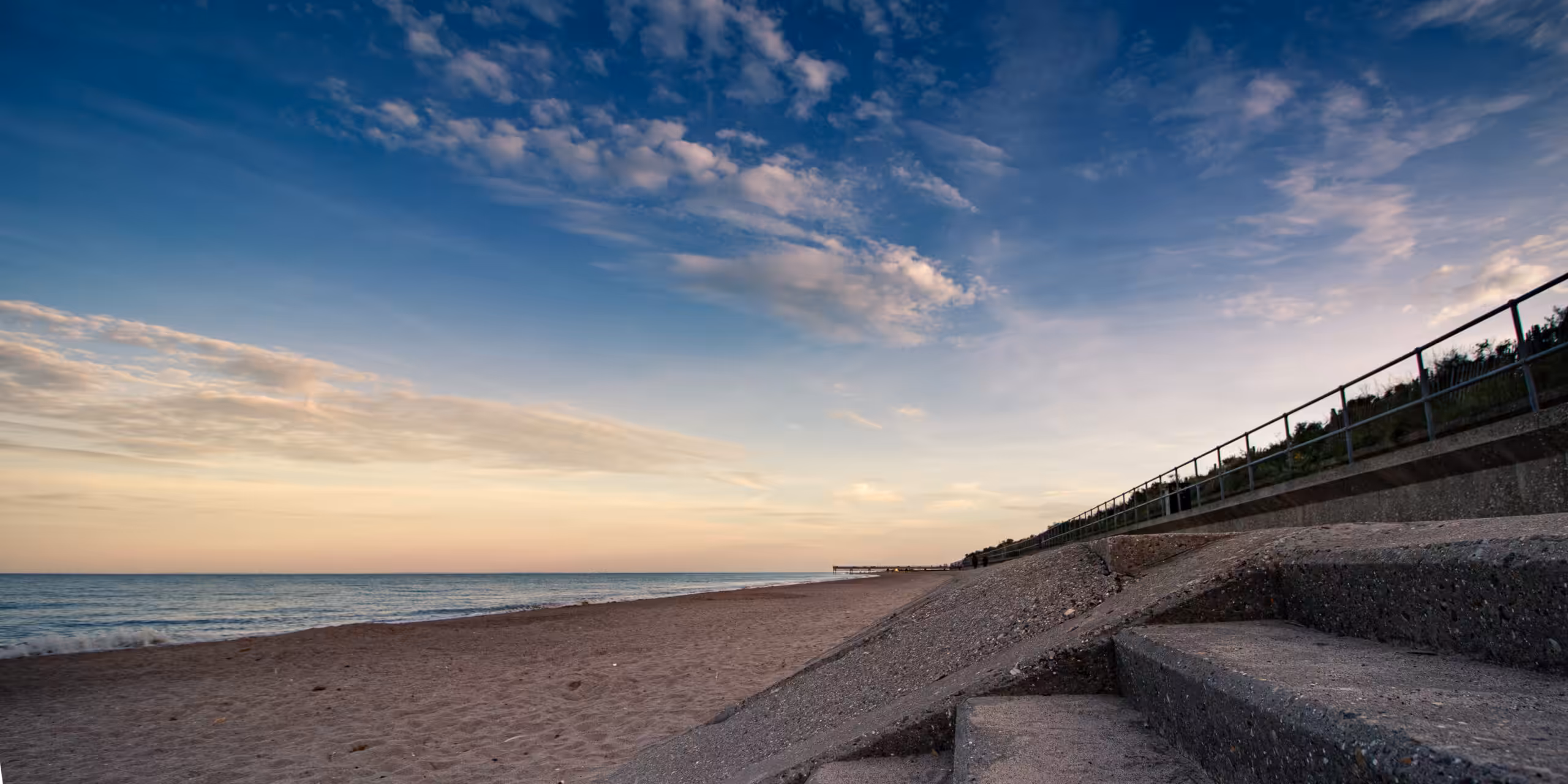 Skegness beach at sunset