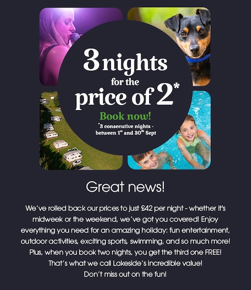 Don Amott Park Pop Up 3 For 2 Nights Offer Resized
