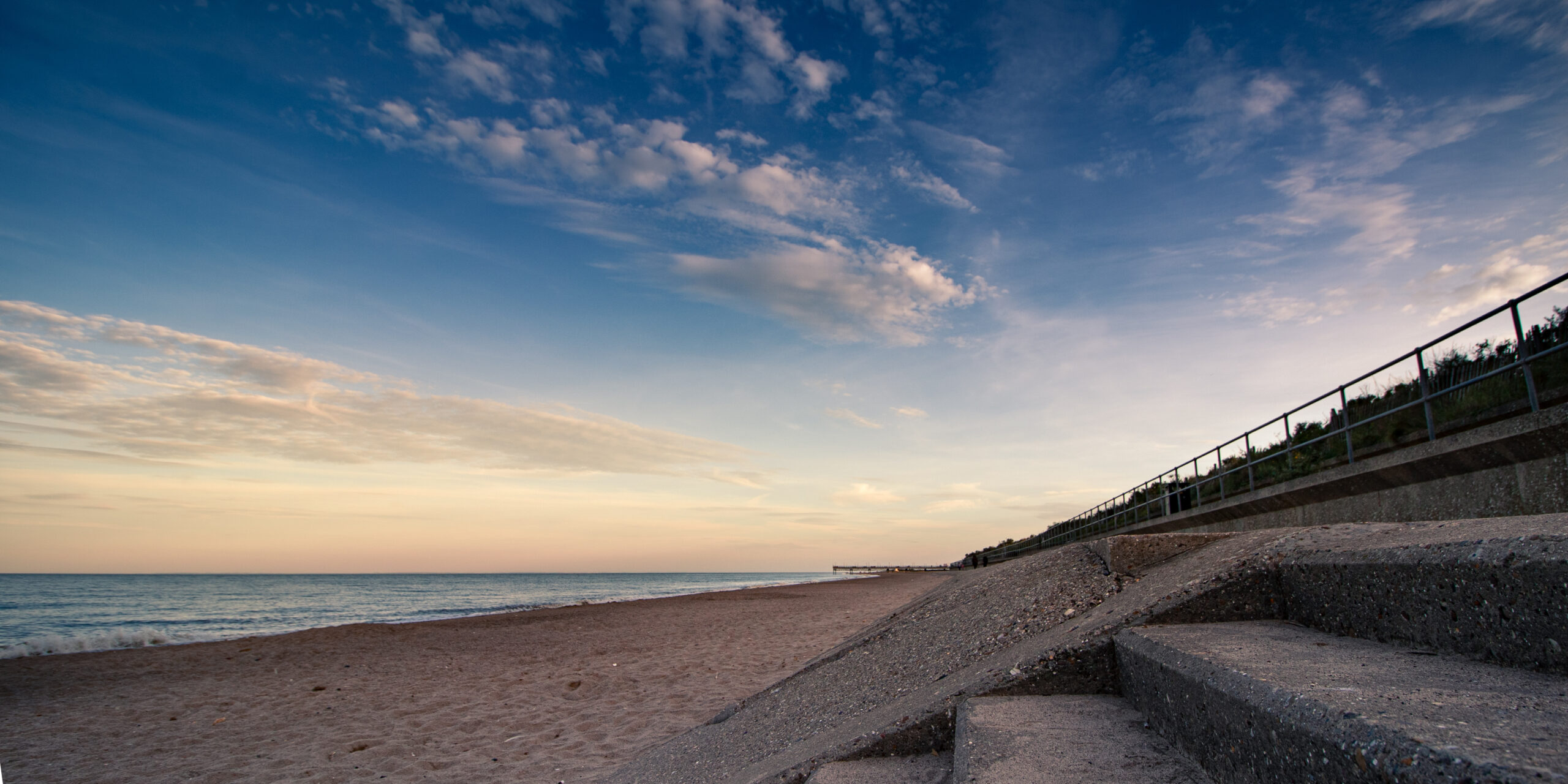 Skegness beach at sunset